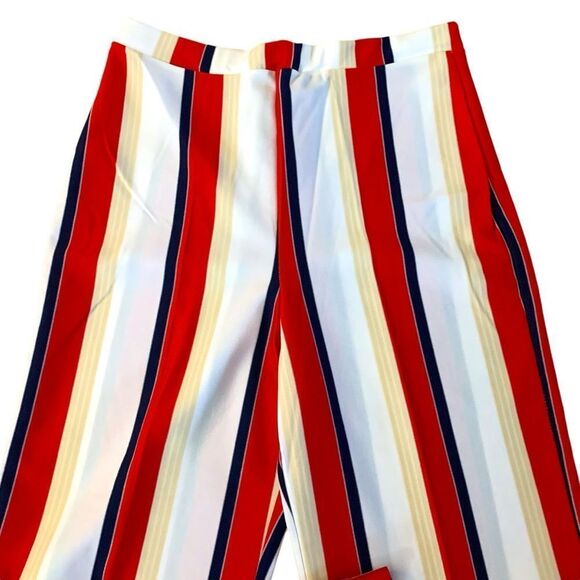 Vintage Hi Waisted Striped Trouser Pants - Picture 4 of 7